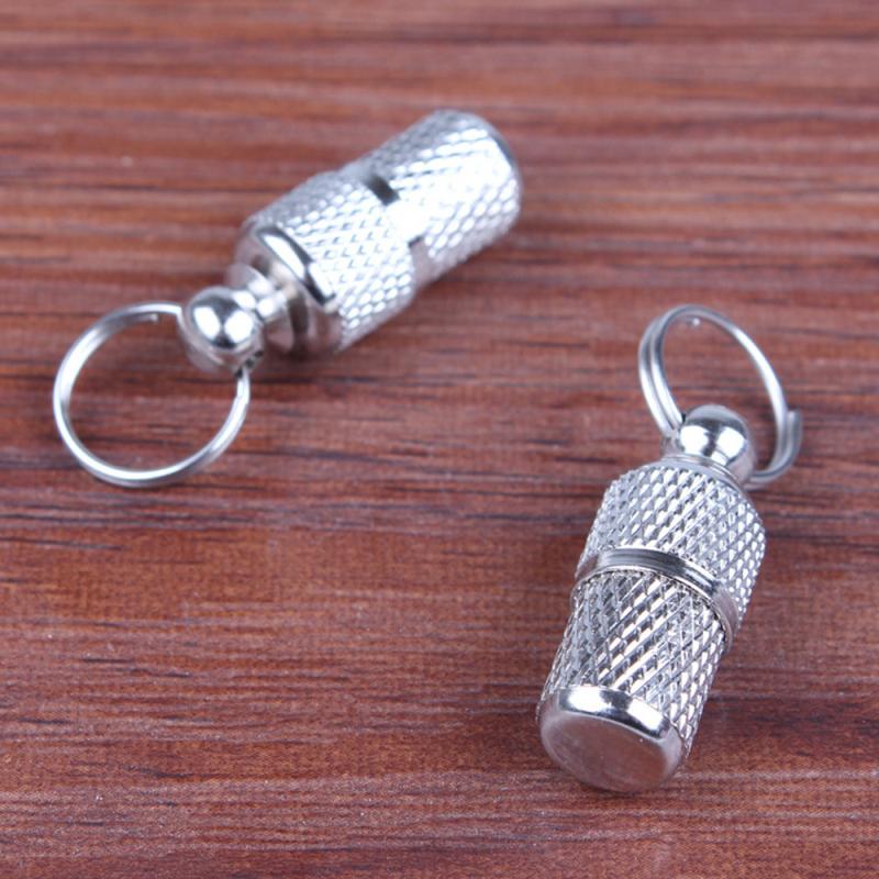 Stylish durable metal dog tag, personalized pet identification accessory with engraved address details.