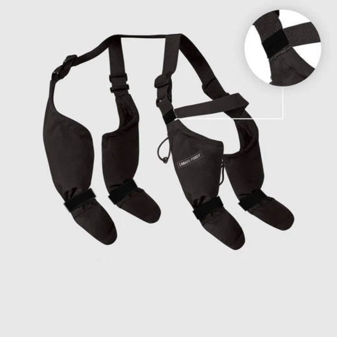All-weather pet footwear: PawShield dog boots ensuring durable paw protection for active dogs' outdoor adventures.