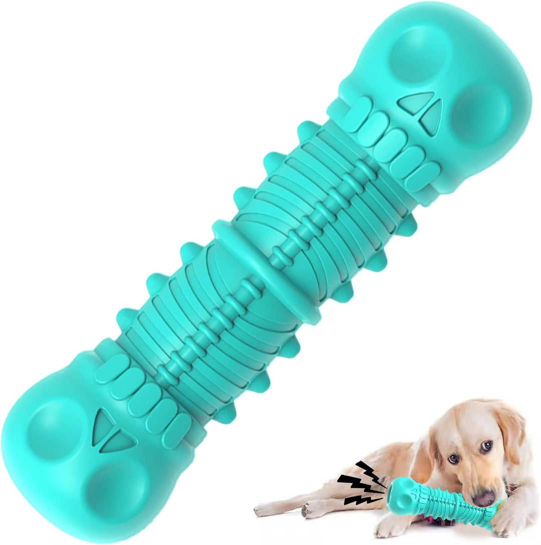 Aggressive chewer dog toy, red natural rubber, durable and long-lasting, for canine dental health