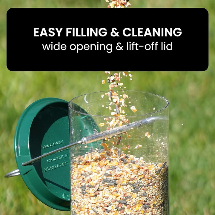 Premium squirrel-resistant bird feeder, a durable and functional piece of garden decor.