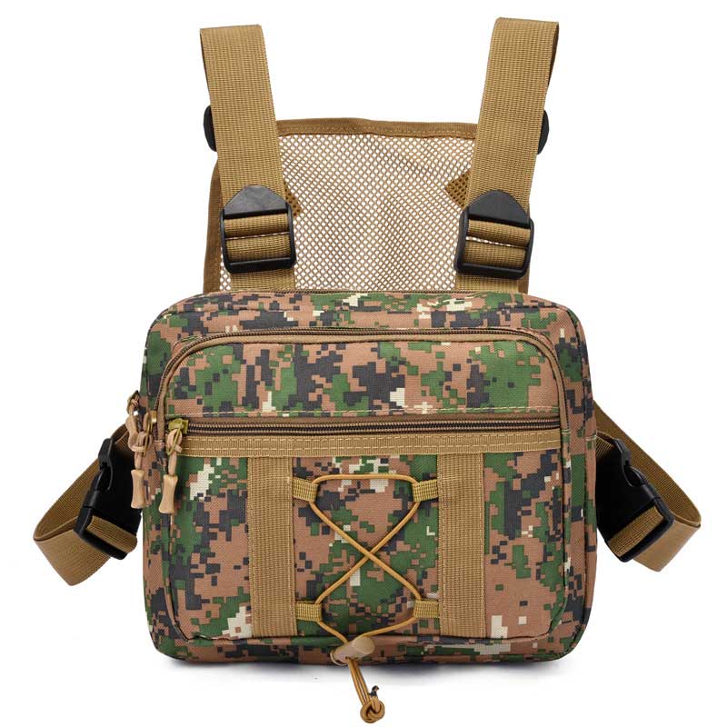 Everyday carry enhanced with this durable, water-resistant tactical chest rig bag. Multi-pockets for organized storage.