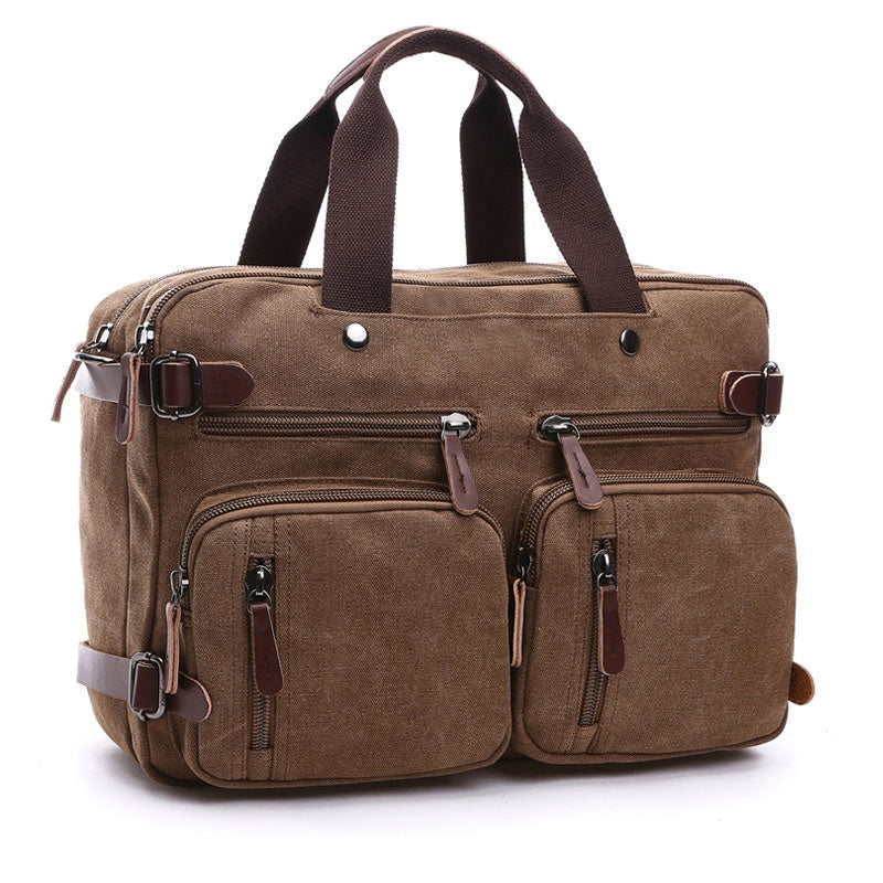 Versatile unisex travel briefcase with organized compartments for business commute.