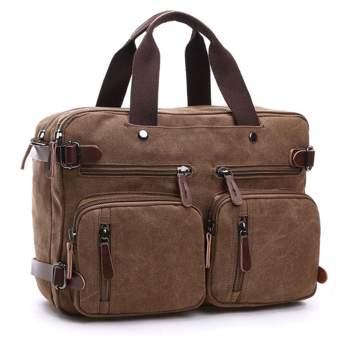 Versatile unisex travel briefcase with organized compartments for business commute.