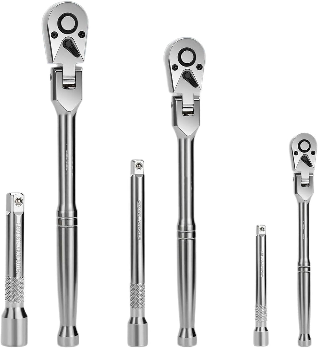 High-quality flexible head ratchet wrench set, designed for precision and durability in home improvement