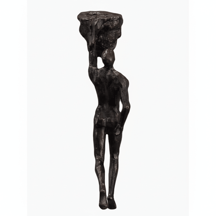 Dynamic climber wall art, handmade figure for modern home or office decor.
