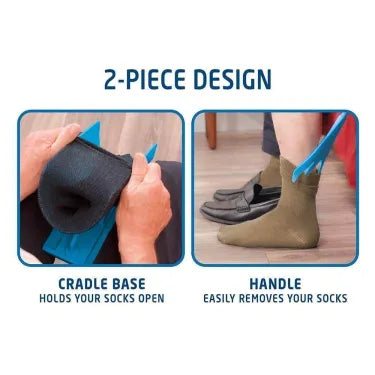 Effortless compression sock aid kit for easy on/off. Perfect daily living mobility helper for elderly.