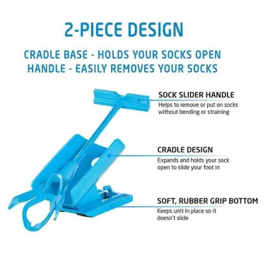 Pregnancy & injury recovery compression sock aid kit. Easy on/off sock helper & shoe horn for support.