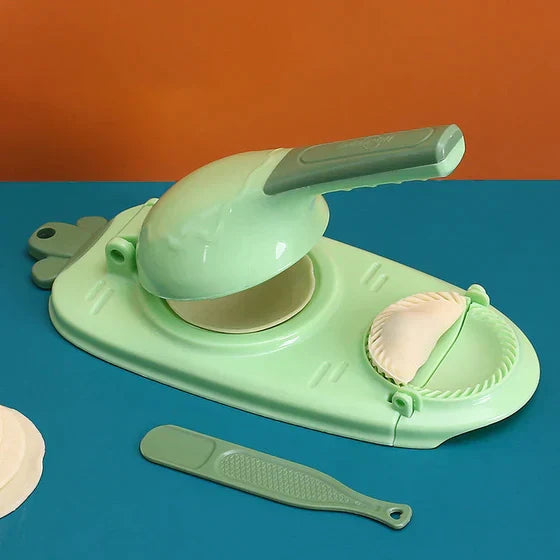 Durable dough press and dumpling maker for quick, effortless homemade food prep.