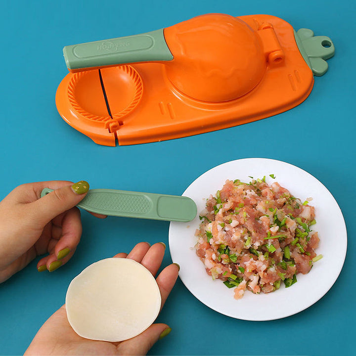 Colorful dumpling maker pastry press for effortless food prep and family kitchen cooking.