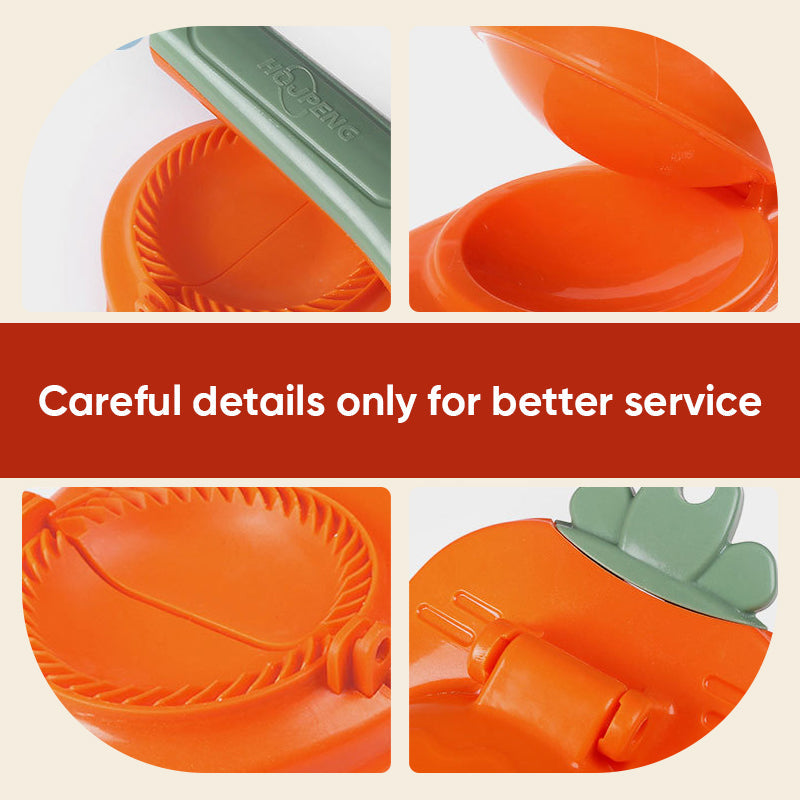 Effortless dumpling press kitchen gadget for perfectly shaped homemade wontons & pastries.
