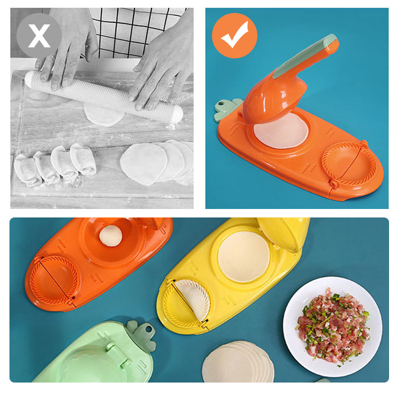 Versatile kitchen tool dumpling maker, great for wontons, pastries, and easy dough pressing.