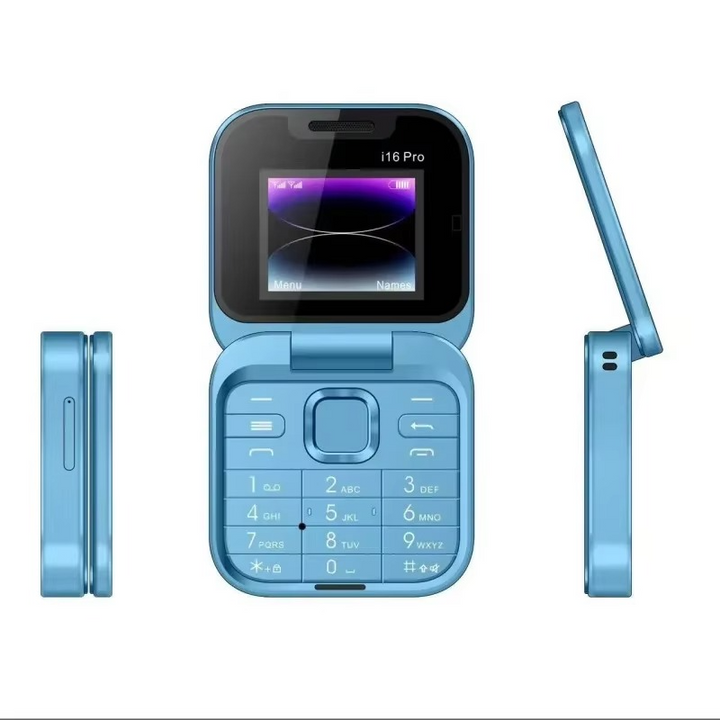 Senior flip phone featuring a bright large screen, extra high volume, and big buttons for clear calls.