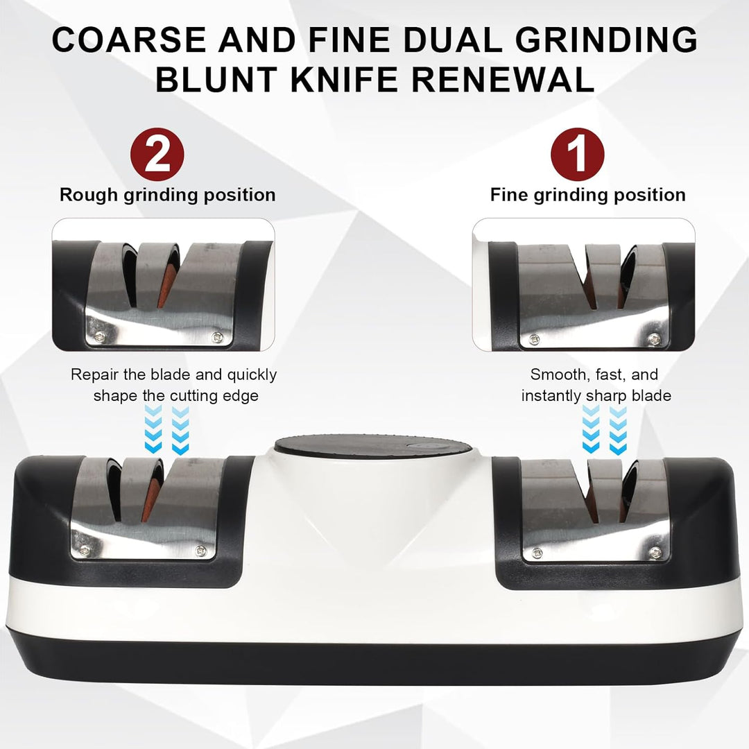 Compact EdgeMaster electric knife sharpener, a portable chef's tool for home kitchen cutlery care