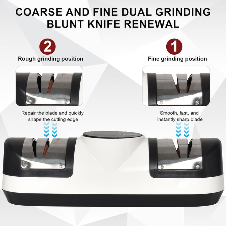 Compact EdgeMaster electric knife sharpener, a portable chef's tool for home kitchen cutlery care