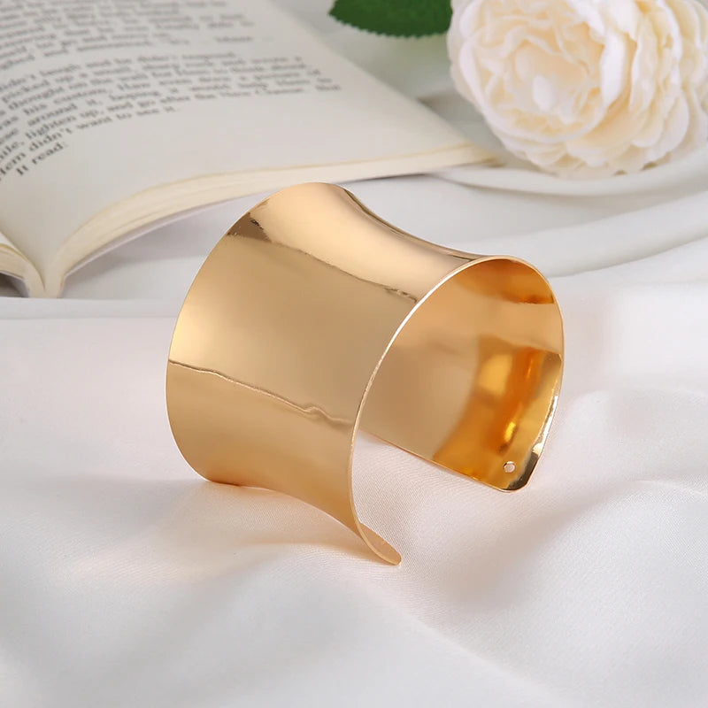 Durable stainless steel edgy punk cuff bracelet, a versatile unisex rebel bangle for modern fashion.
