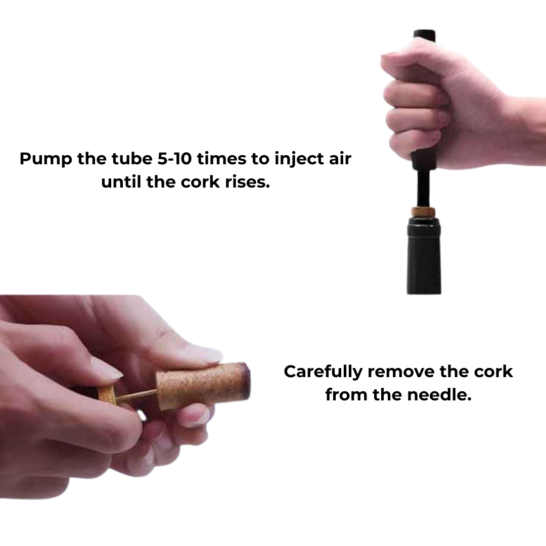 Premium air pressure wine opener, a durable stainless steel corkscrew for home kitchen & bar use.