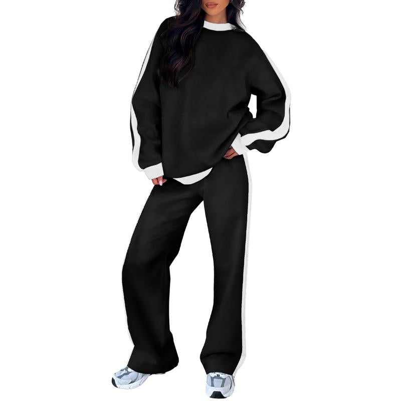 Effortless chic women's two-piece lounge set, comfortable and stylish loungewear with a relaxed fit.