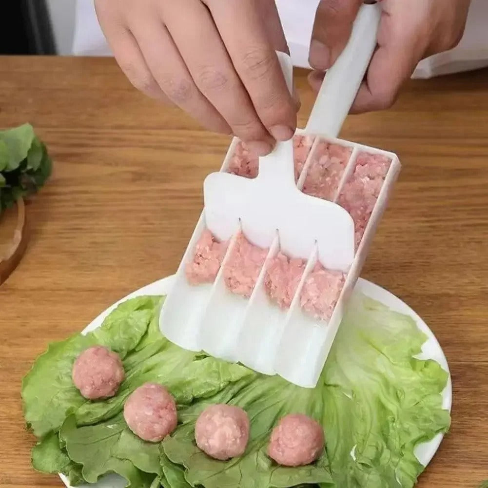 Effortless dumpling & meatball maker for perfect uniformity. A convenient kitchen tool for quick food prep.