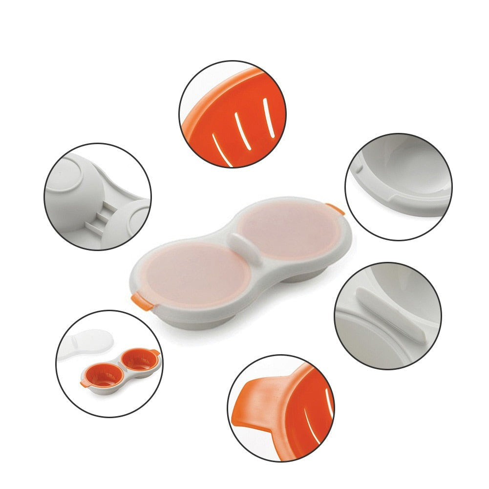 Simple microwave egg poacher, making perfect poached eggs for your breakfast routine a breeze.
