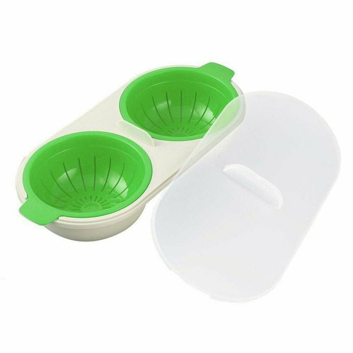 Get perfect, soft-boiled style eggs every time with this convenient microwave egg poacher kitchen tool.