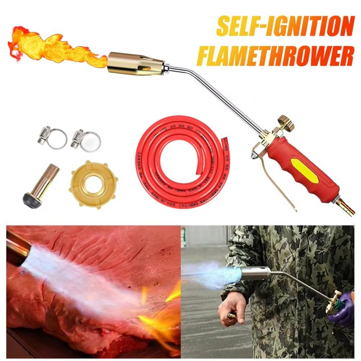 Durable propane weed burner torch, designed for effective outdoor weed killing & landscaping tasks.