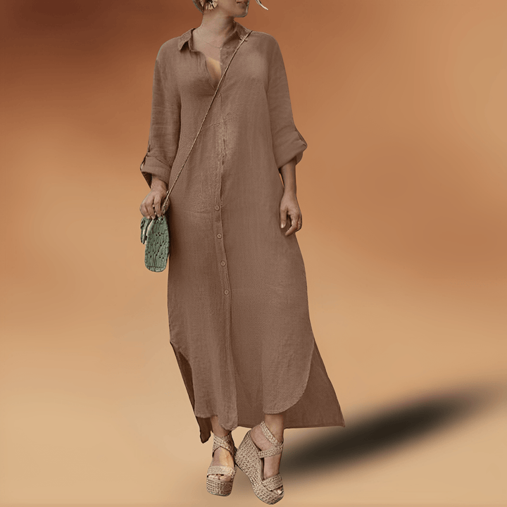 Stylish women's sleeveless midi dress for summer. Light & flowy, ideal as a casual or vacation dress.