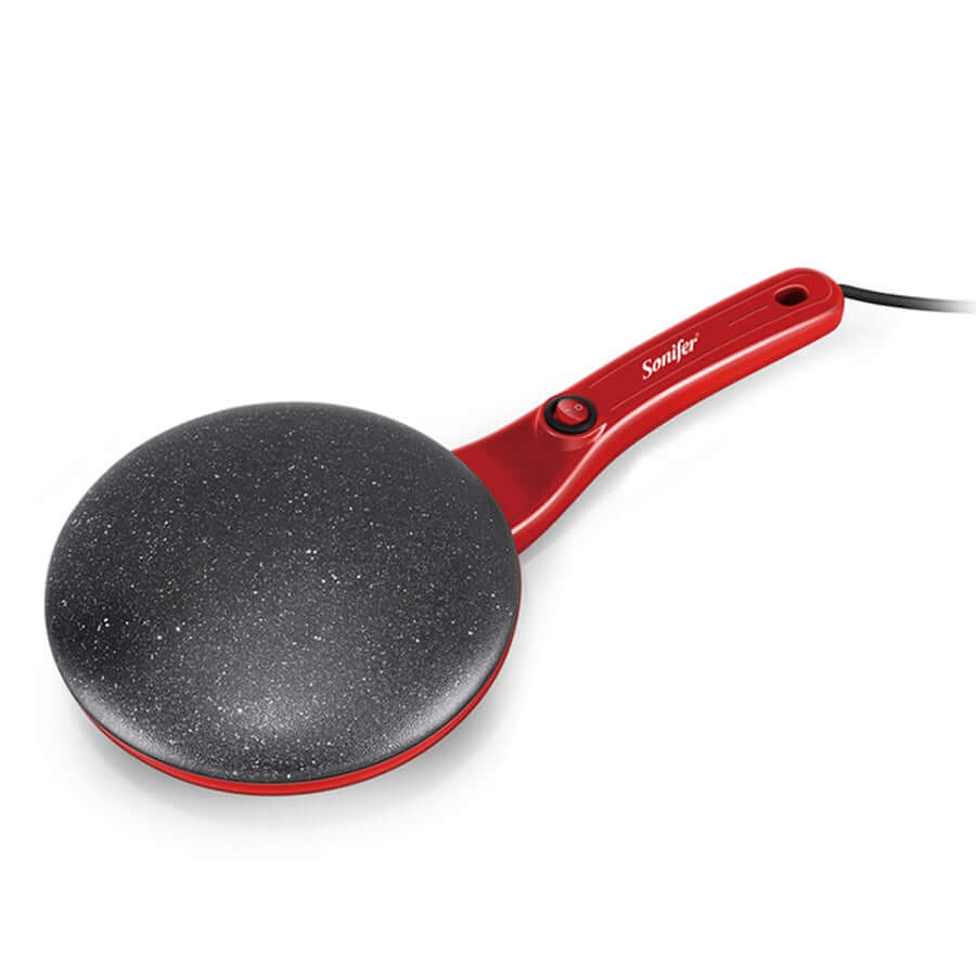 Electric Crepe Maker with non-stick surface for perfect pancakes & easy clean-up.