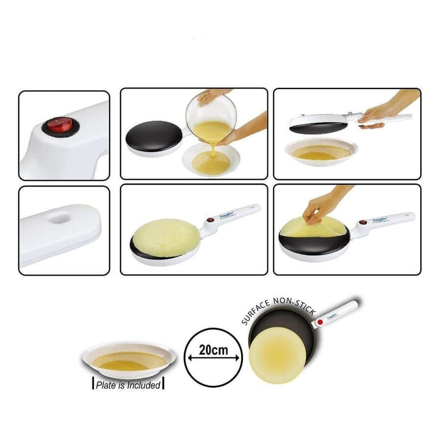 Enjoy perfect, easy-to-make crepes and tacos with this efficient electric crepe maker.