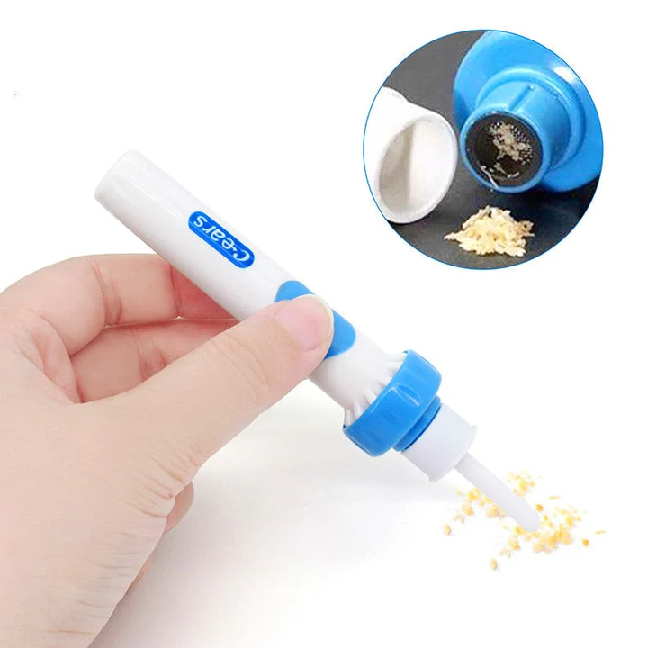 Gentle electric ear cleaner for safe and comfortable ear wax removal. Essential personal hygiene tool for the family.