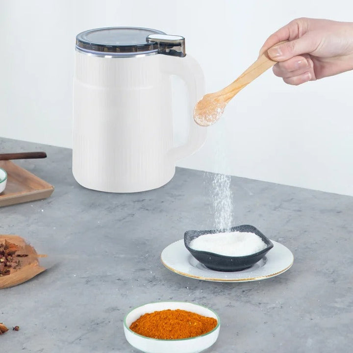 Modern electric grain mill, perfect for making fresh, nutritious flour for all your home baking needs.