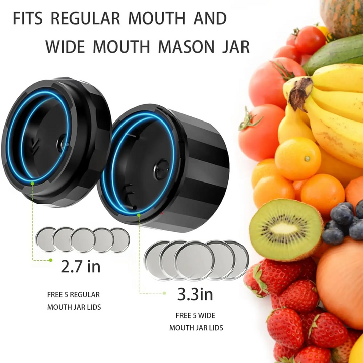 Electric mason jar vacuum sealer, ensuring fresh food and organized pantry storage