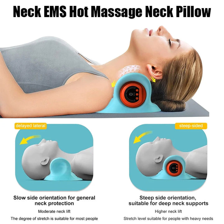 Comprehensive electric neck & cervical massager with heat therapy for deep muscle relaxation and pain relief.