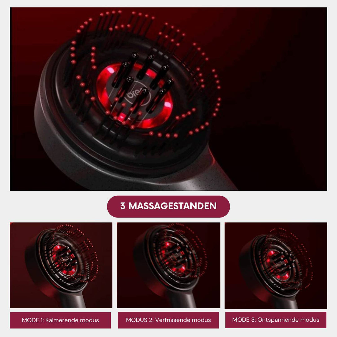 Achieve ultimate relaxation & improved hair with this electric scalp massager brush, LED light therapy.