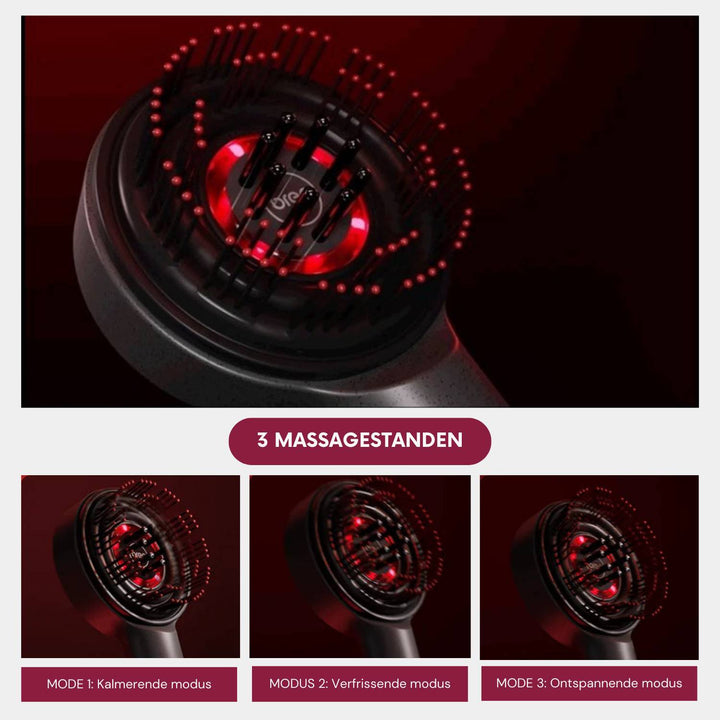 Achieve ultimate relaxation & improved hair with this electric scalp massager brush, LED light therapy.