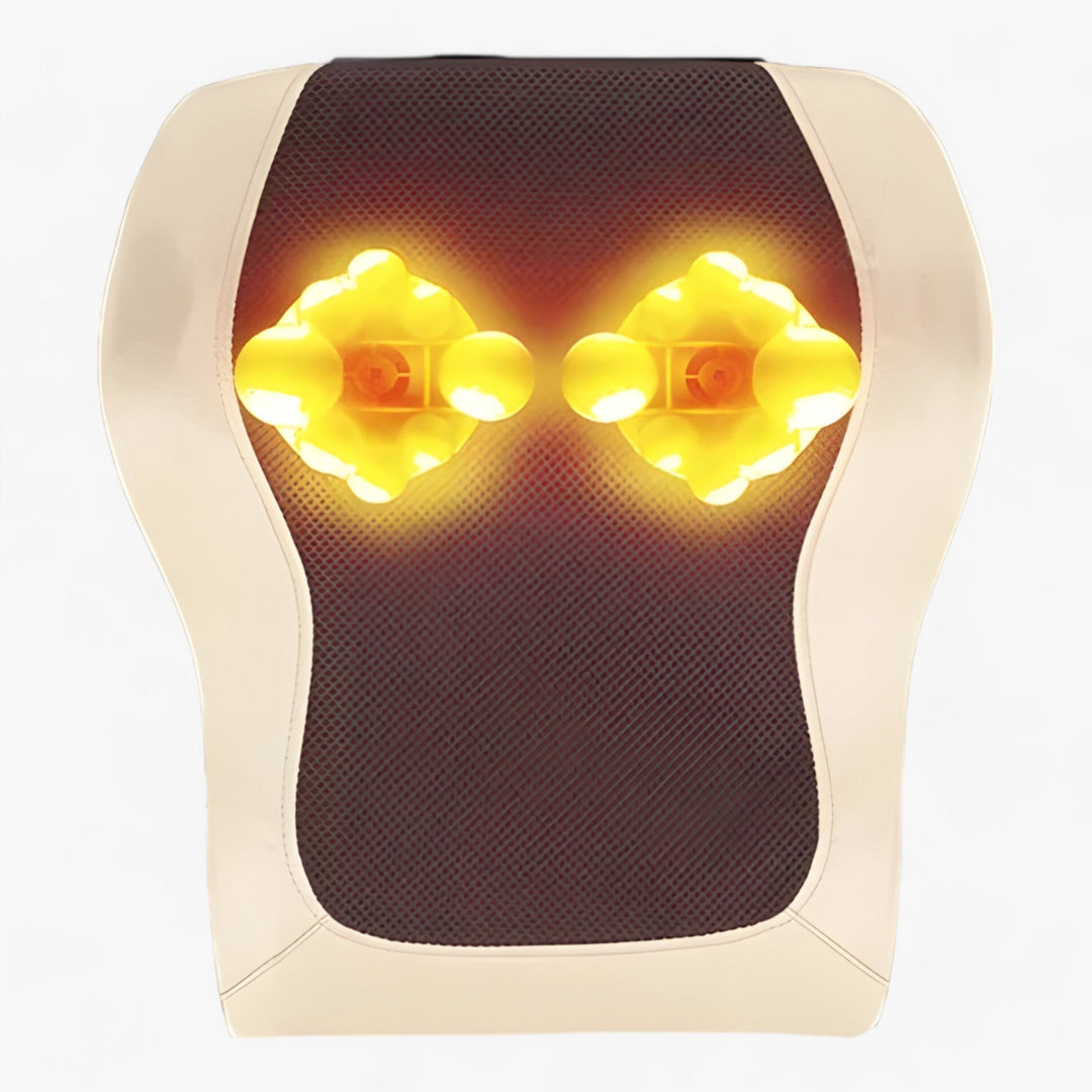 Unisex electric Shiatsu massage cushion providing deep tissue relief for back & neck. Promotes relaxation & wellness.