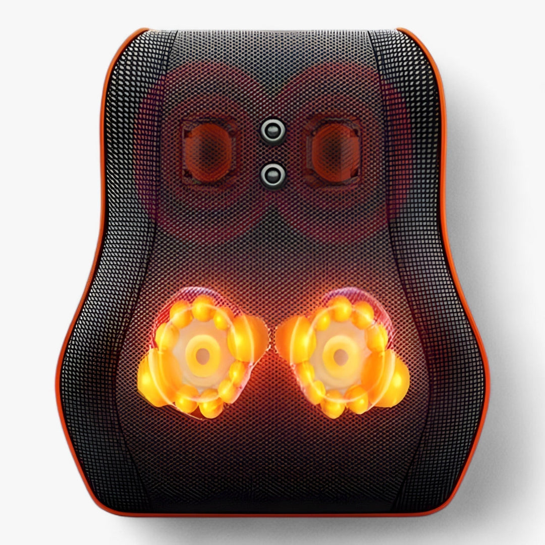 Heated electric Shiatsu massage cushion for targeted back & neck pain relief. Ideal for stress relaxation at home/office.