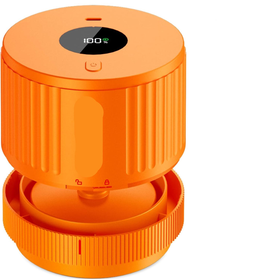 Close-up of SealTight electric vacuum sealer operating on a Mason jar for fresh food