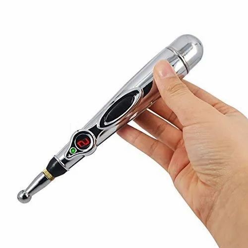 Electronic acupuncture pen for instant pain relief & muscle massage. Portable pulse therapy for body care.