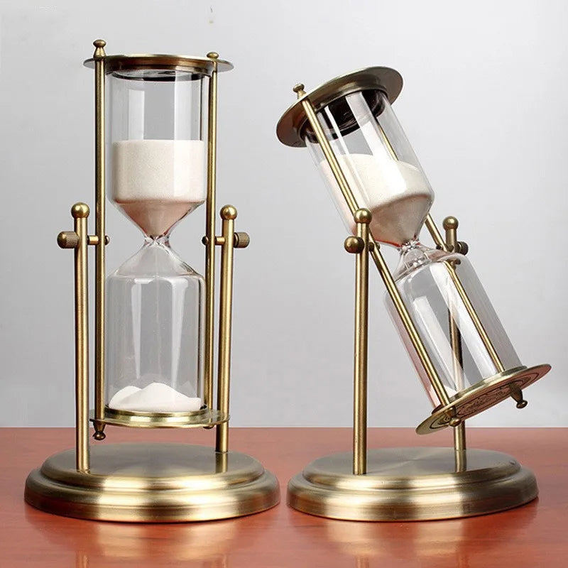 Decorative 60-minute hourglass sand timer, perfect for enhancing office decor and boosting productivity.