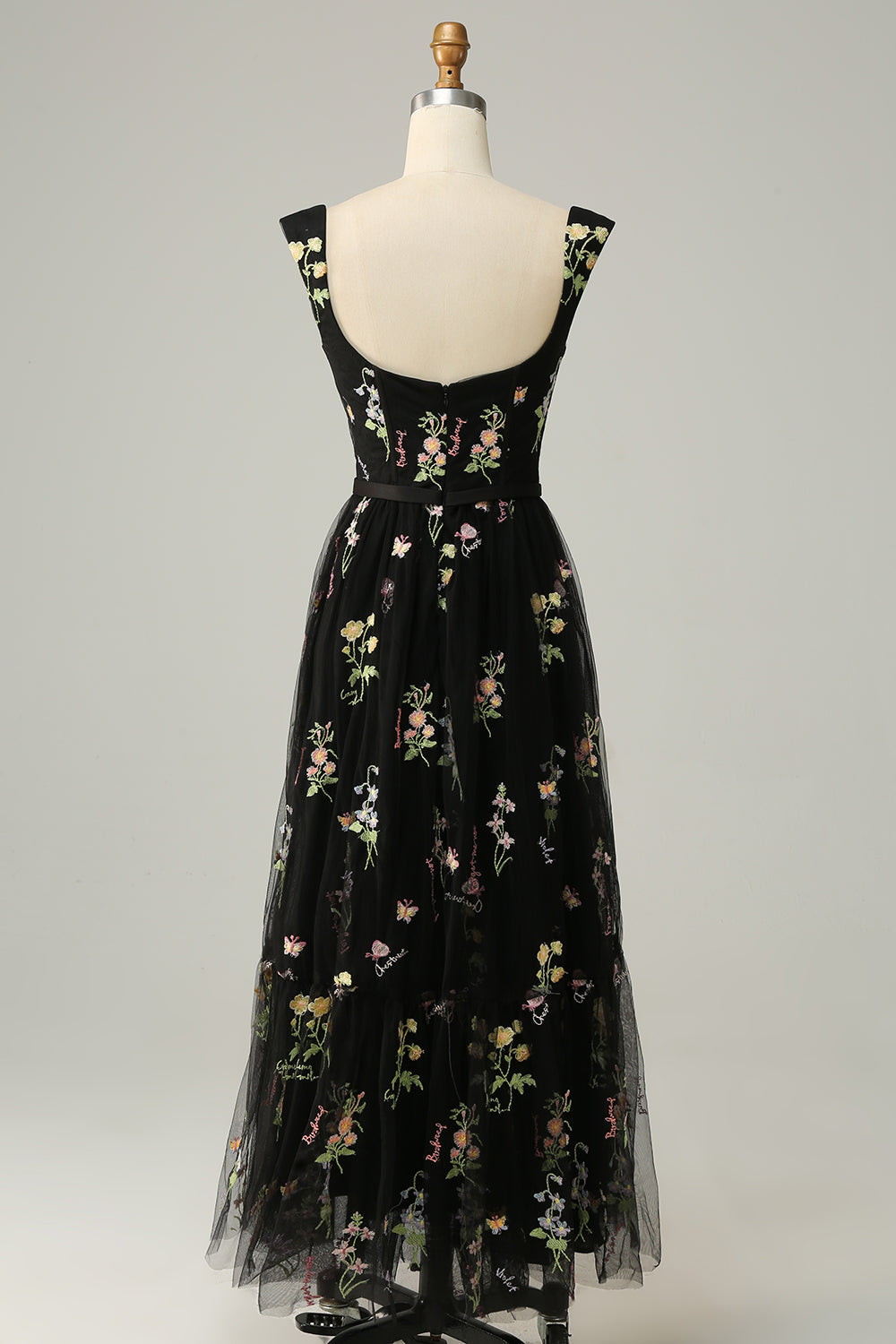 Sophisticated women's ball gown, A-line silhouette, with exquisite embroidery for a dazzling look.
