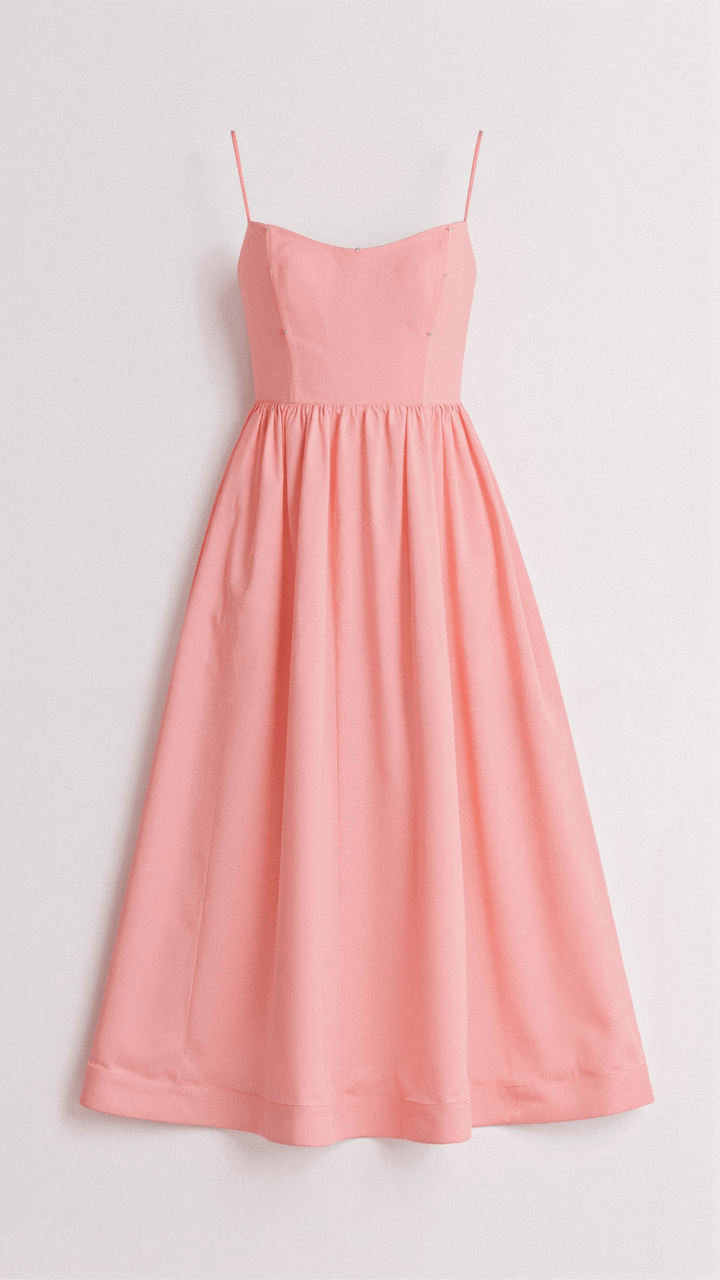 Women's elegant A-line midi dress with a flowing skirt, ideal for various special events & parties.