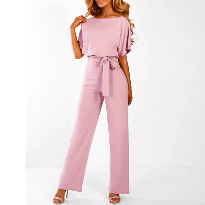 Fashionable AuraElegance designer jumpsuit for women, great for spring/summer comfort.