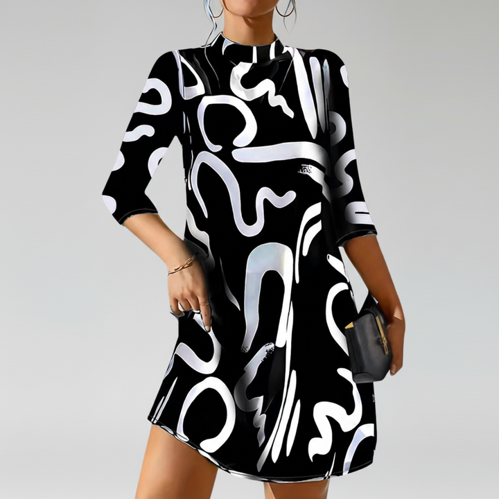 Women's white long sleeve mini dress, a chic and casual everyday outfit option