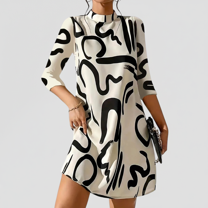 Sophisticated long sleeve mini dress for women, suitable for both casual and party events