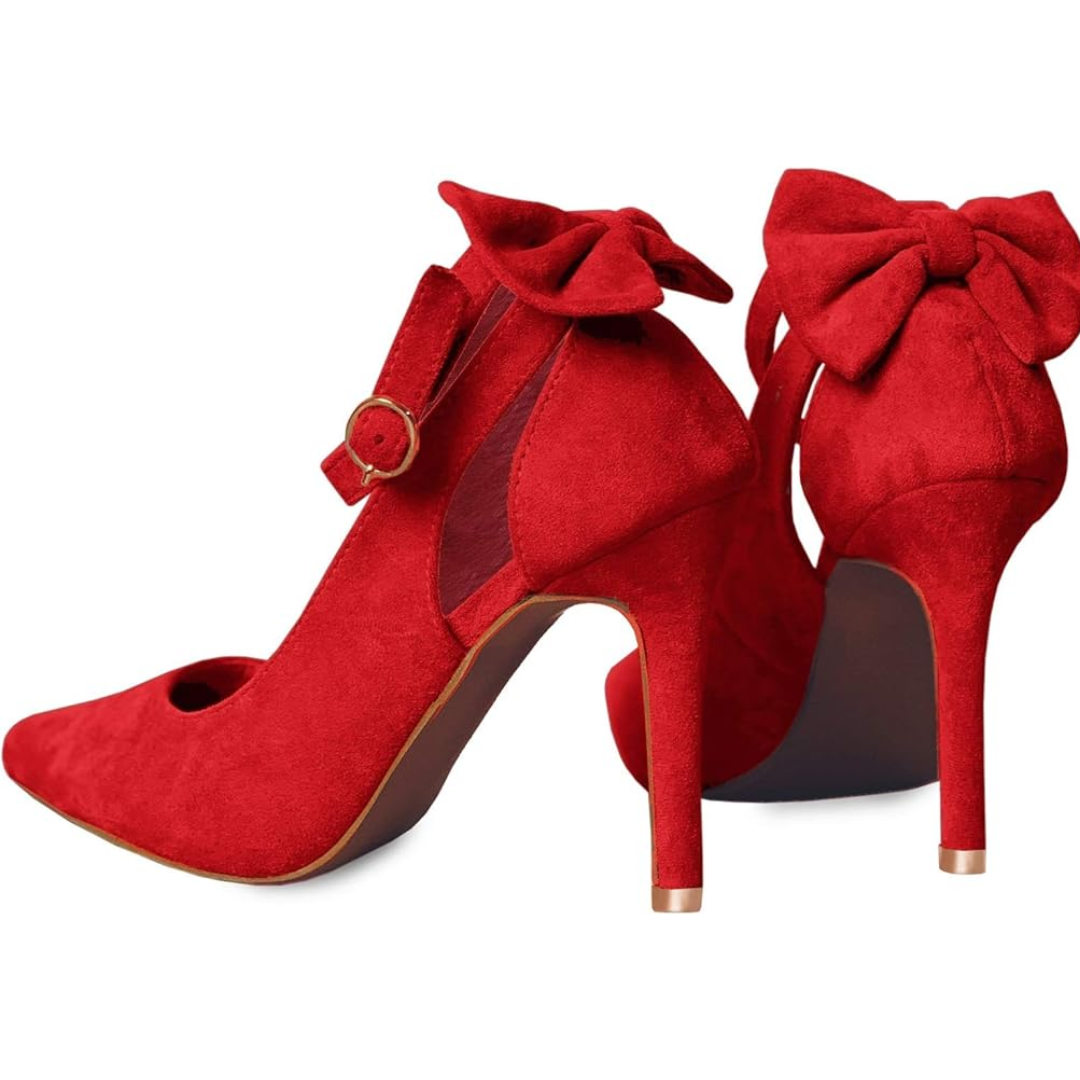 Stunning women's Hailey stilettos: pointed toe, high heel, and a refined bow ankle detail.