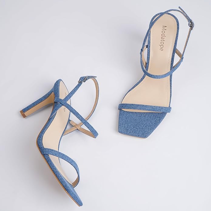 Olivia strappy high heel sandals with an ankle strap, ideal for formal occasions and fashion.