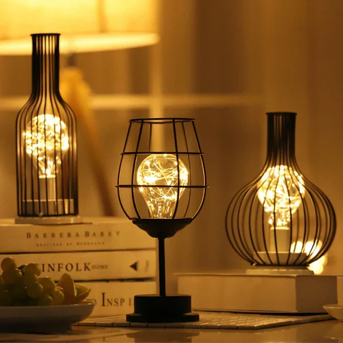 Elegant black table lamp for modern home decor. Stylish accent lighting.