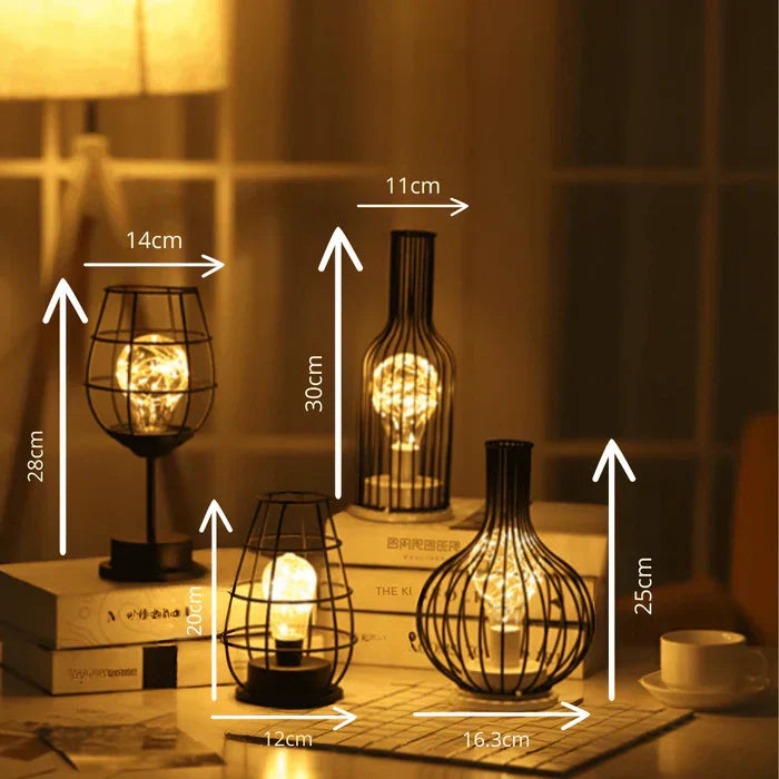 Modern black table lamp, ideal for bedside or living room accent lighting. Enhances home decor.