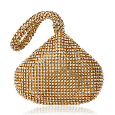 Chic women's mini crossbody purse, available in black with stylish gold or silver accents.