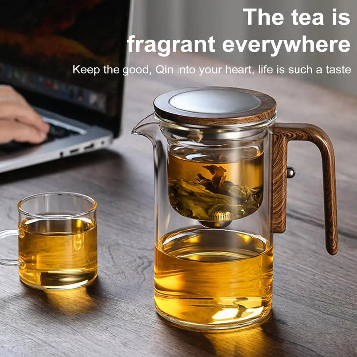 Beautiful glass teapot with infuser, great for brewing various loose leaf teas at home. Thoughtful gift.